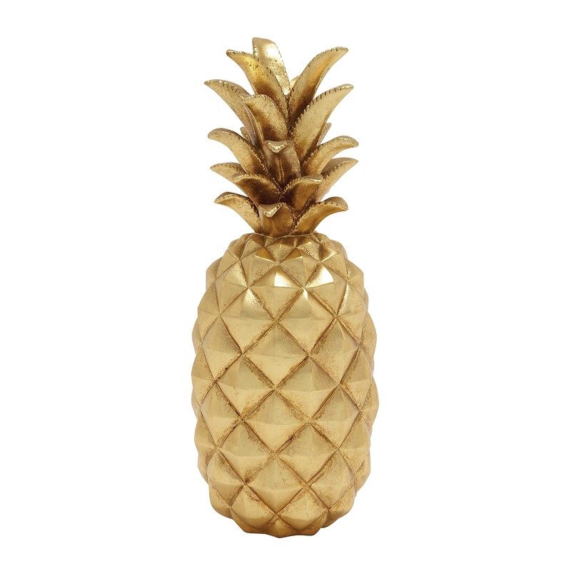 Deco 79 Polystone Fruit Decorative Sculpture Pineapple Home Decor Statue,