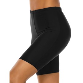 Lecieldusoir Plus Size Women's Swim Shorts High Waisted Swimwear Board Shorts Tummy Control Bathing Trunks