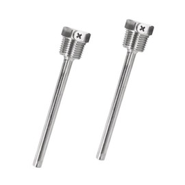 2 pieces 8 x 100 mm stainless steel immersion sleeve, 1/2 inch probe made of 304 stainless steel with locking screw, RTD PT100 thread, immersion protection pipes for thermocouples, protective tube for