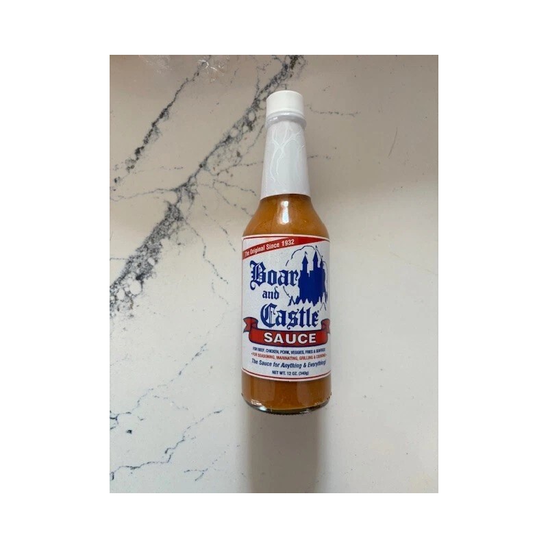 Boar and Castle Sauce. Original since 1932. Two 12 oz.