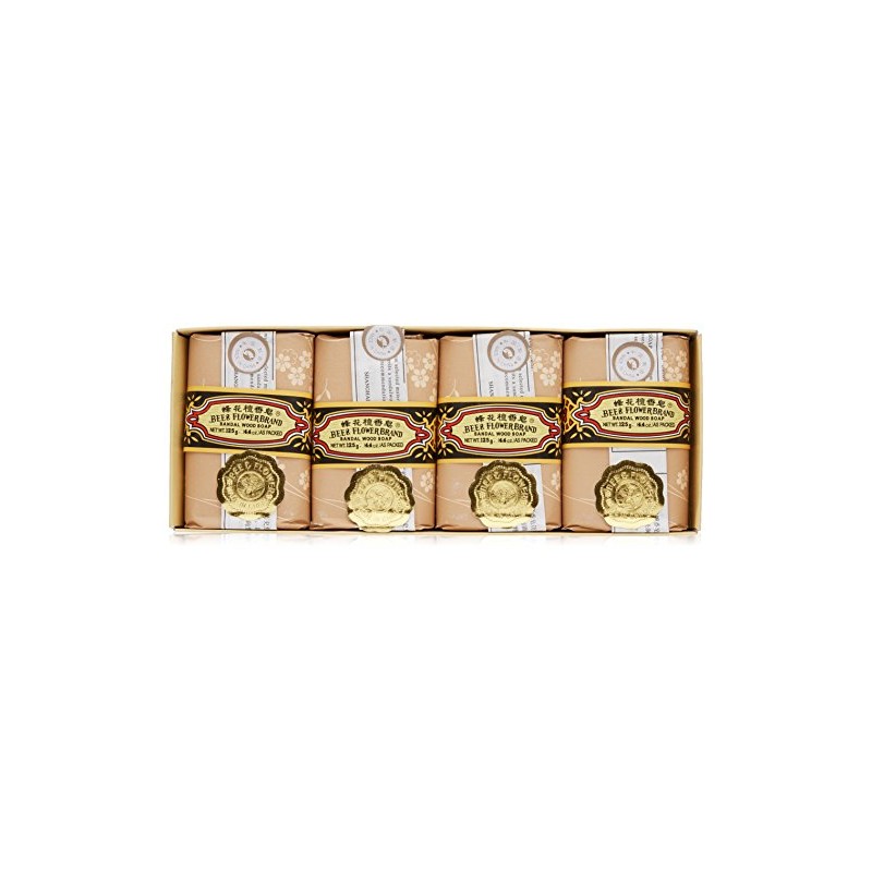 Bee & Flower Sandalwood Soap, 4.4 Oz (Pack of 4)