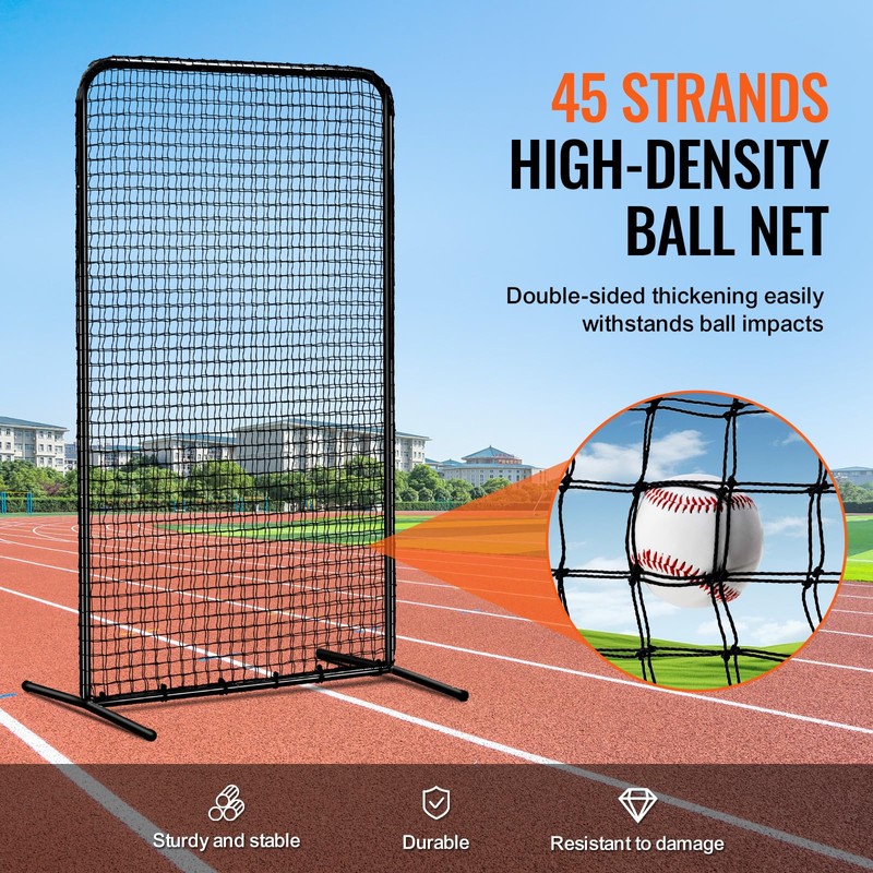 VEVOR I Screen Baseball for Batting Cage, 7x4 ft Baseball