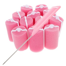 PACKOVE 1 set Durable Sponge Hair Rollers for Styling Curling Tool with Pintail Comb for Women Create Beautiful Wavy and Fluffy Curls
