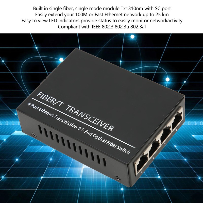 Fiber Media Converter Tx1310nm Single Fiber Single Mode 100Mbps Fiber
