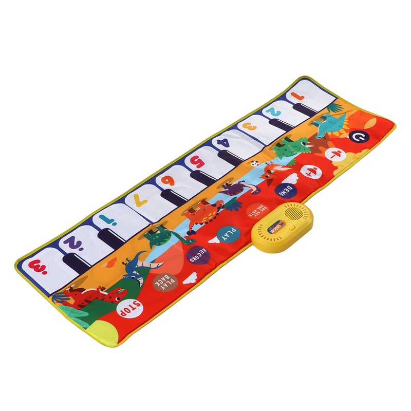 Music Piano Keyboard Dinosaur Picture Adjustable Sounds Music Touch Play