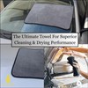 jaramari® 2 x Super Absorbent Microfiber Cloth 60x40cm Charcoal Grey.