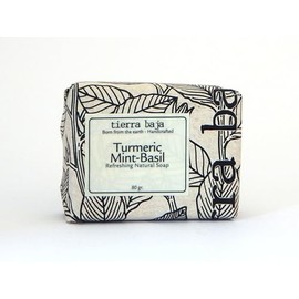 Tierra Baja Jabón Natural en Barra Menta Cúrcuma 100g