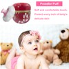 Qopoto Body Powder Puff and Container for Dusting Powder, Women