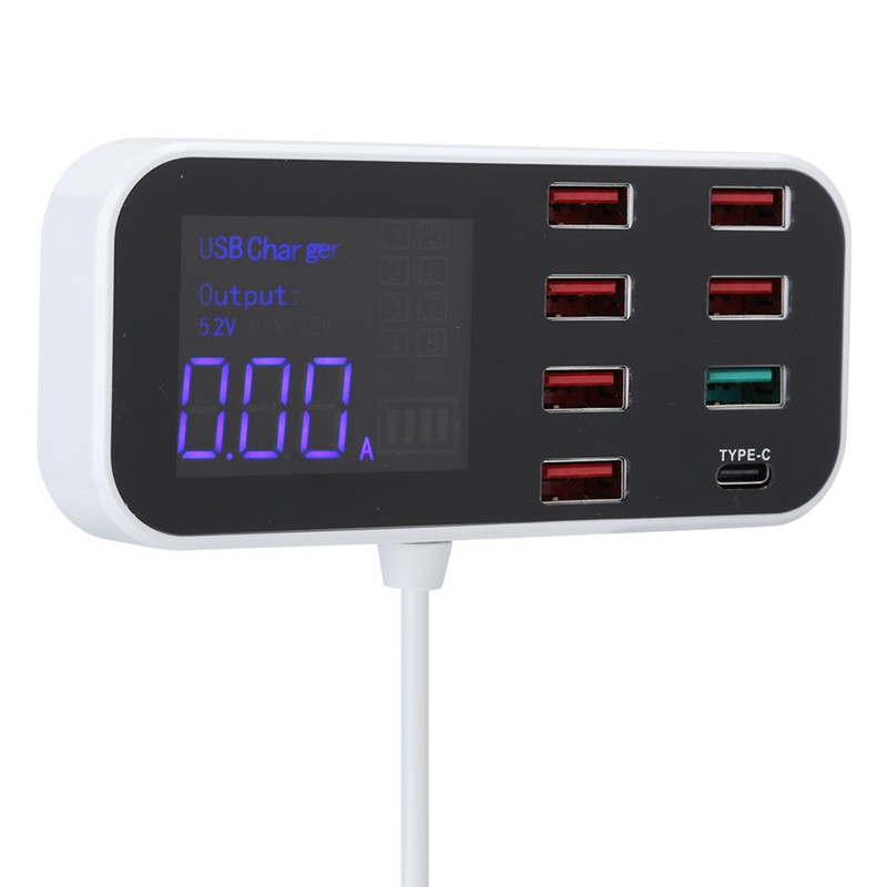 8 Ports Multiple USB Fast Chargers Charging Station Hubs Digital