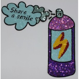 Mhy Line Sequin Patch: Share a Smile Spray