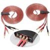 WOWLED 13AWG Speaker Cable with Banana Plugs, 2 Pack 2m