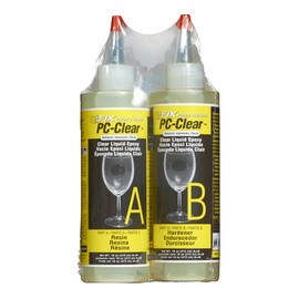 PC Products PC-Clear Epoxy Adhesive Liquid, 16oz in Two Bottles, Clear 70161
