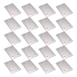 MroMax 40PCS Straight Bracket Stainless Steel 2.36" x 1.5"Flat Brace Fastener Brackets Corner Protector Support for Wall Furniture