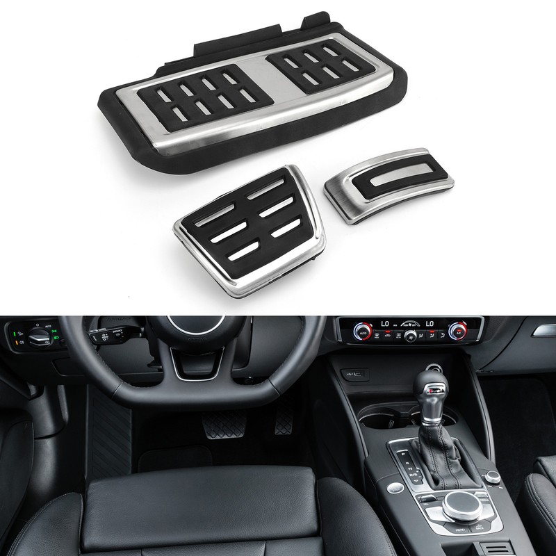 Foot Pedal Set Accelerator Brake Footrest Pads Anti Skid Rubber