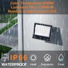 XXBSAZ 2 Pack 200W LED Flood Lights Outdoor, 25,000LM Plug-in