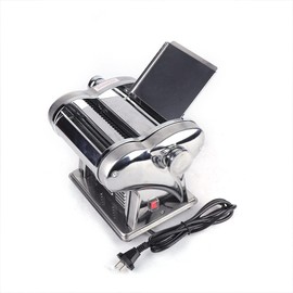 Xuthusman 135W Commercial Electric Dough Roller Sheeter Noodle Pasta Maker Machine Press Noodles Producing Stainless 4mm 110V W/2Blades 6-speed Adjustable
