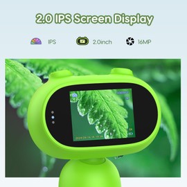 Hayve Handheld Digital Microscope for Kids 1000X,16MP Portable Pocket Microscope with 2inch IPS Screen,1080P Coin Magnifier for Collectors with 8 LEDs, PC View, 8GB