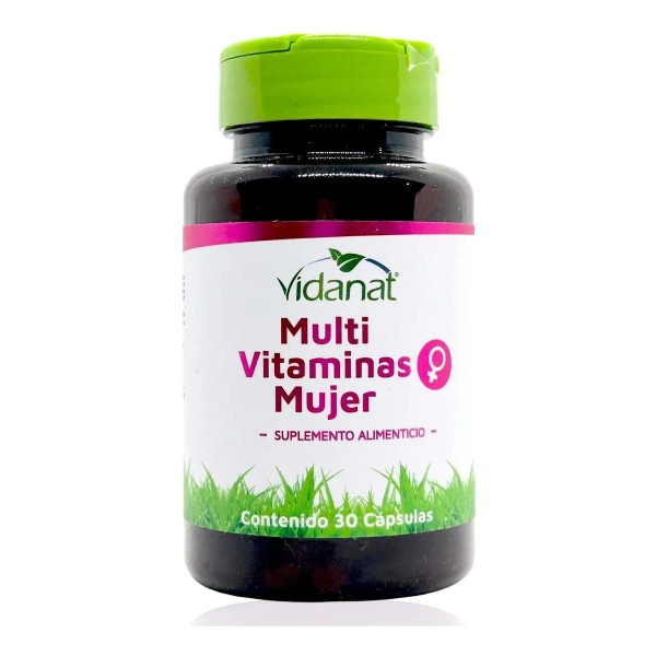 Multi Vitaminico De Mujer 30 Cápsulas Vidanat Sabor Sin sabor