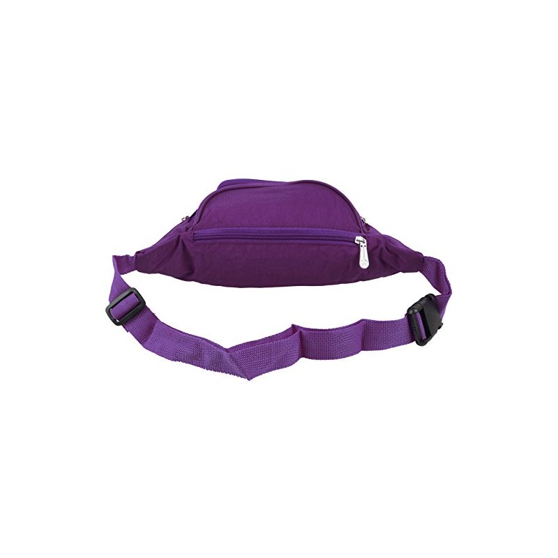 Lorenz Mens Ladies Crinkled Nylon Bum Bag (Purple)
