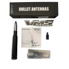VMS Gunmetal and Black Bullet Antenna with Adapter for Silverado