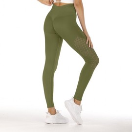 Streamlined Mesh Sports Yoga Jogger Pants - High Waist, Butt-Lifting, Tummy Control M / Brick Red 5ea