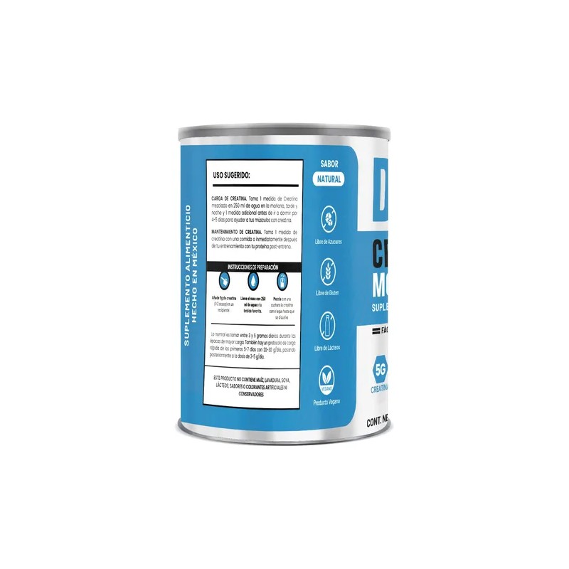Creatina Suplemento Monohidratada D-mon 250g 50 Servicios Natural