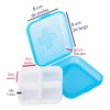 Portabs Pastillero Caja Portátil Para Pastillas Con División (Rojo)