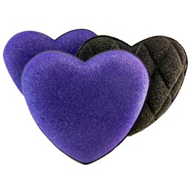 Heart Shaped Purple Kitchen Scrub Sponges, Set of 3, Scratch-Free, Odor Resistant, Dishwasher Safe
