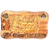 Olive Wood Last Supper Plaque Hand Made in Bethlehem Holy Land with Alabaster/Ceramic Clay (20 Inches)