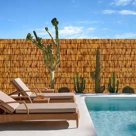Reed Fencing Rolls,Bamboo Screens Outdoor for Patio,6 Feet High,Suitable for Patio Garden Balcony Terrace and Courtyard Shading 6x16FT