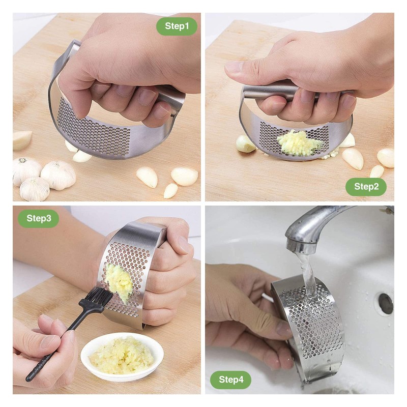 Garlic Press Chopper, Kitchen Peeler and Ginger Chopper, with a