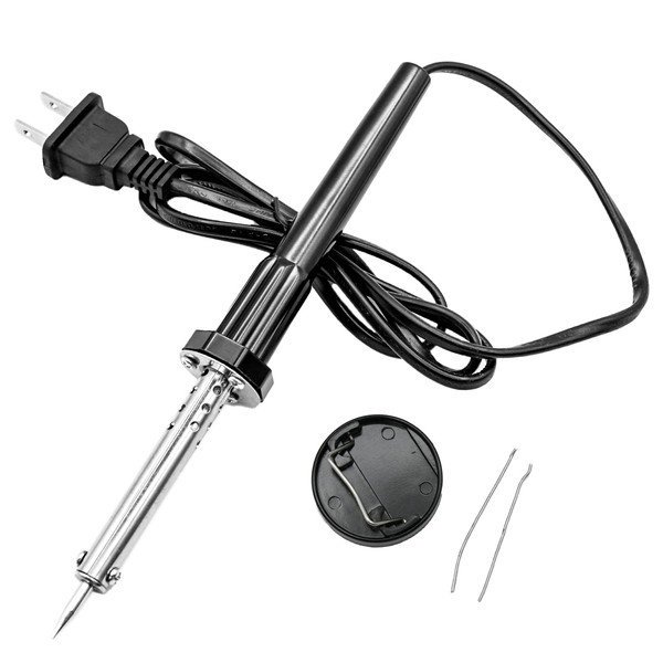 Kingman Soldering Iron 110V / 120V, 30W Precision Tip (Stand & 2 Soldering Wires Included)