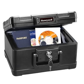 Honeywell Safes & Door Locks LHLP1101G 30 Minute Fire Safe Box Chest with Carry Handle, Small, 1101, 4.0L, Black