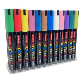 Marcadores Acrílicos 36 Colores Brillantes Tinta Pigmentada 3mm JUPAI