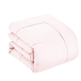 Sweet Home Collection Down Alternative Comforter All Season Warmth Luxurious Plush Loft Microfiber Fill Duvet Insert Bedding, Queen, Pale Pink