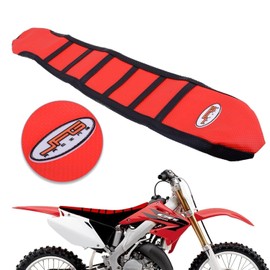 AnXin - Funda de asiento de motocicleta de goma suave para CRF250R 2004-2009 CRF450R 2003-2008 CRF250X CRF450X todos los años de moto roja