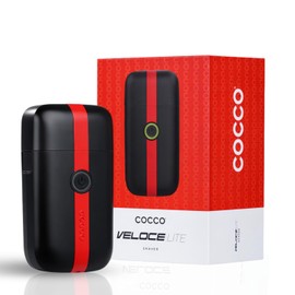 Cocco Veloce Lite - Afeitadora de Láminas para Hombres, Maquinilla de Afeitar Eléctrica para Cara, Motor de Alta Velocidad de 7000 Rpm, Afeitadora Inalámbrica Ultraligera, Carga Rápida Usb-c