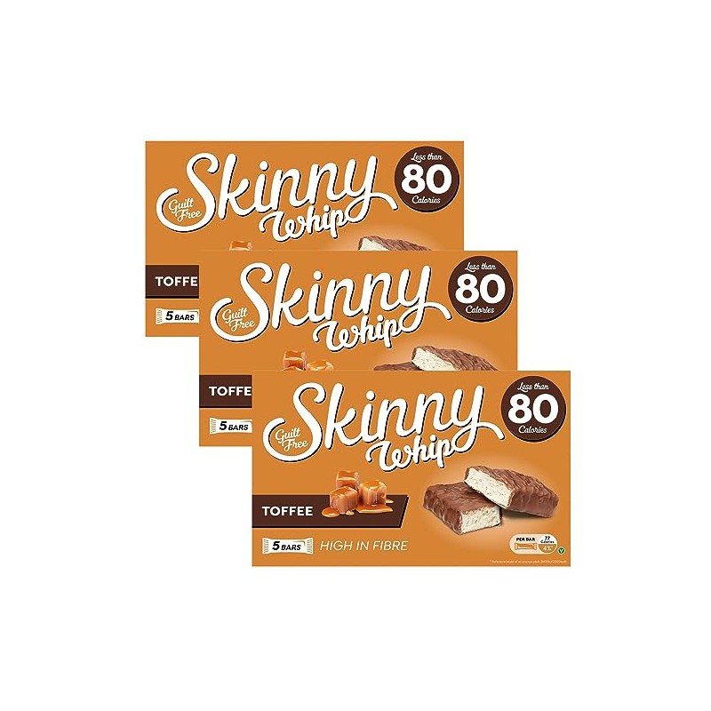 1Pk X 3 Skinny Whip Bars Toffee