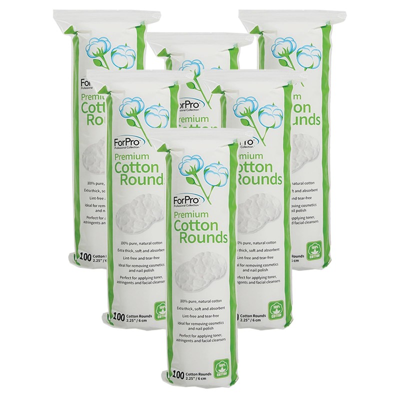 For Pro Premium Cotton Rounds Discos de algodón, 2.25 in,