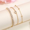 XUANPAI Women's Stackable Gold Bracelet Set - 14k Gold Plated