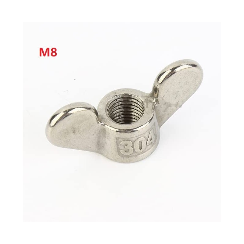 Wing Nuts M8 Stainless Steel Precision Cast Butterfly Nut Screws