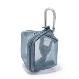 Muji 84475580 Nylon Mesh Compact Pouch, Blue, Approx. 2.8 x 2.4 inches (7 x 6 cm)