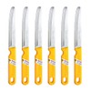 Kiwi SET 512 6 piece Fruit Knives,Silver and Yellow