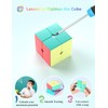 ROXENDA Speed Cube-2x2x2 Stickerless Magic Cube Macaron Vivid Color Fast