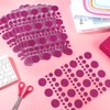 Outus 8 Sheet 632 Pieces Sparkle Rose Red Round Dot