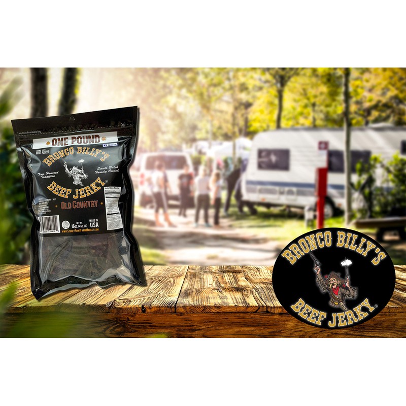 Bronco Billy's Beef Jerky Hickory Smoked Old Country One Pound