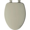 Church Enameled Wood Toilet Seat, Elongated Closed Front, Bone