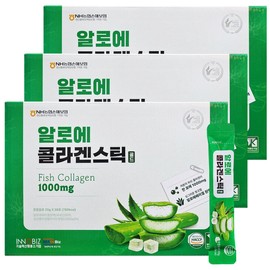 Douzone Health DUZON HEALTH Aloe Collagen Stick 26 packs / 더존건강 알로에 콜라겐 스틱 26포 X 3개 캐리어타입 알로에베라겔 피쉬콜라겐