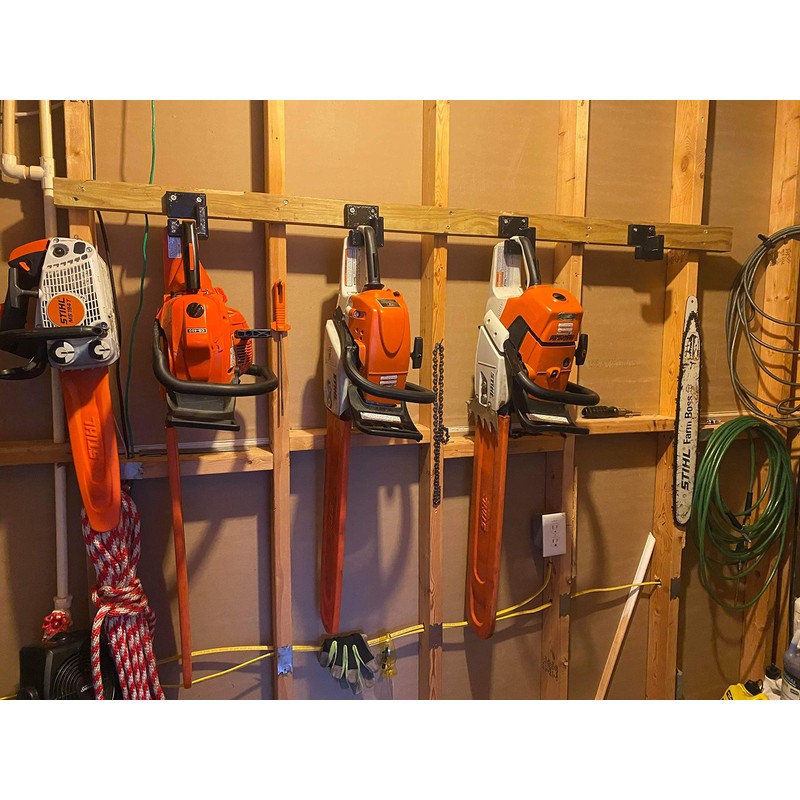 Generic Low Profile Chainsaw Wall Hanger/Mount Black