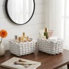 Cozary Set da 2 Cestini Portaoggetti in Cotone Intrecciato, Cesti